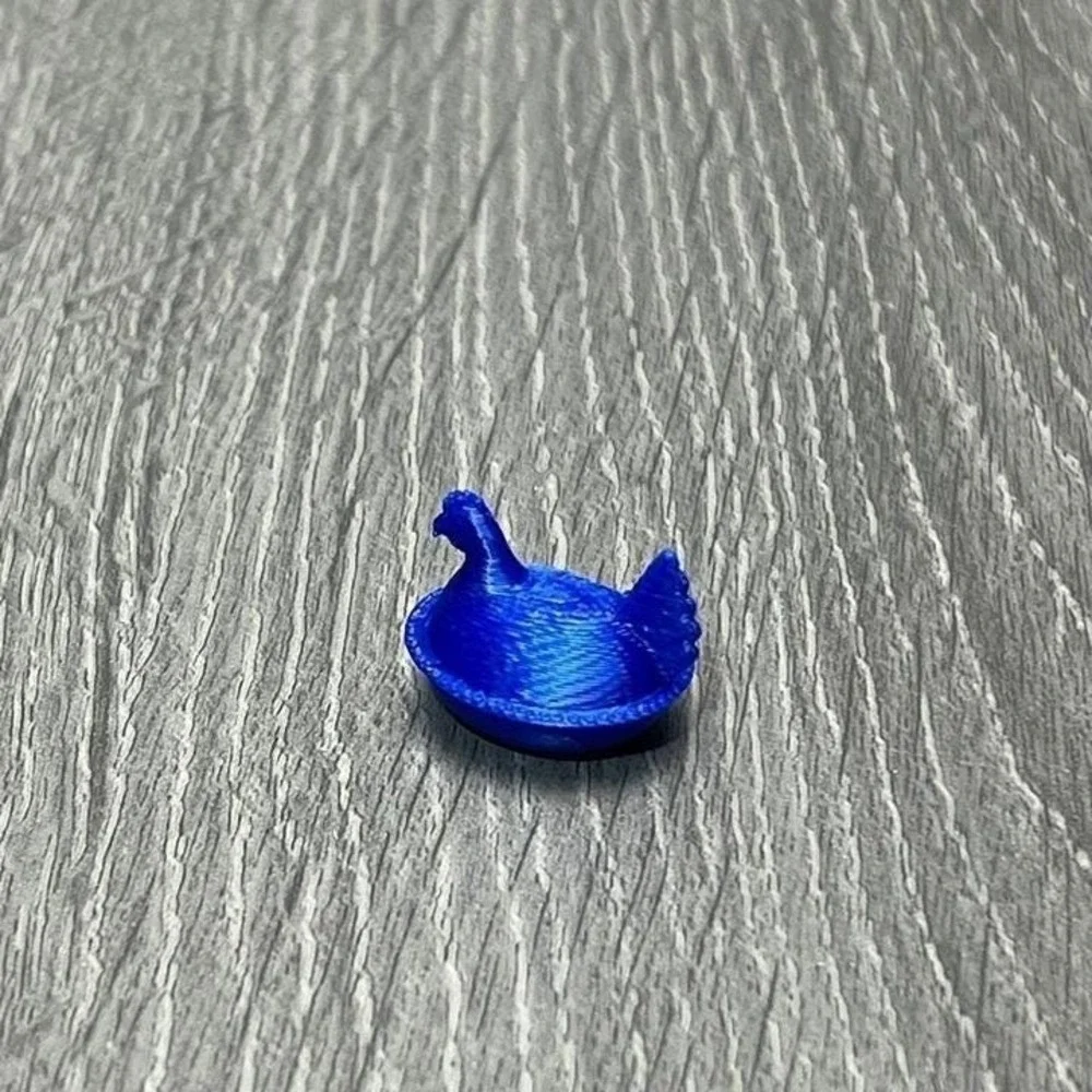 Vtg Style Blue Hen On Nest Dollhouse Miniature 1:12 Scale 3D Printed Set of 5